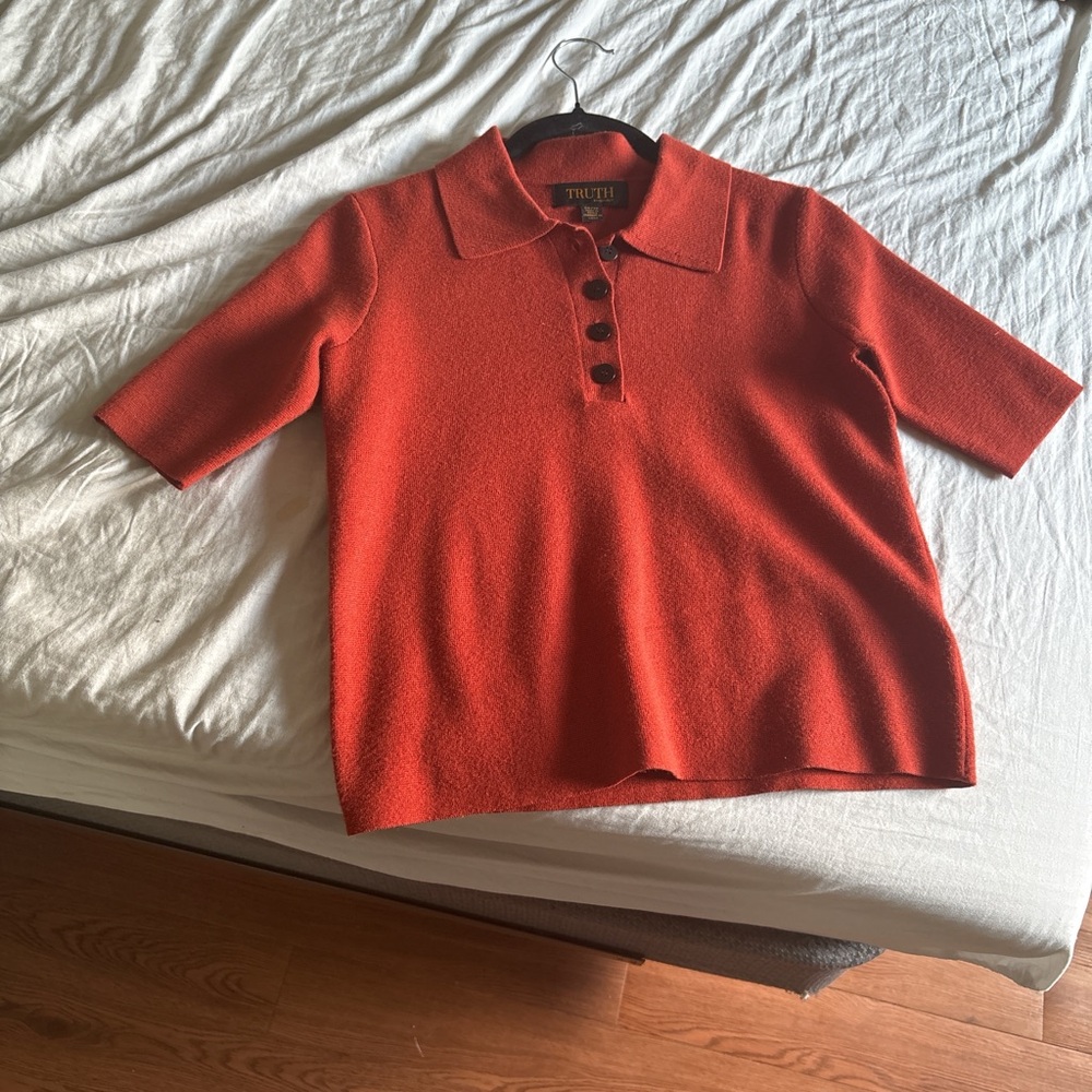 Truth By Republic Burnt Orange polo shirt